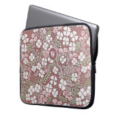 Blumen Romantische Rosa Rosen Weiße Blume Laptopschutzhülle (Vorderseite Links)