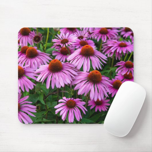 Blumen | Rosa Blumengarten Mousepad (Mit Mouse)