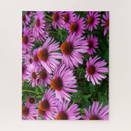 Blumen | Rosa Blumengarten Puzzle (Vertikal)