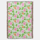 Blumen-Rosa-Rosen-Muster-23670 Decke (Vorderseite Vertikal)