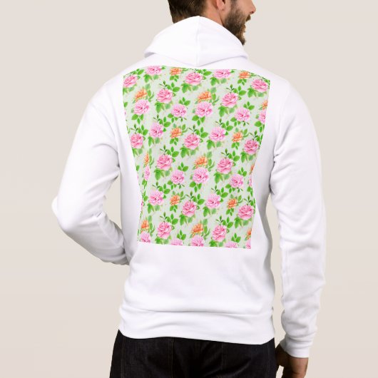 Blumen-Rosa-Rosen-Muster-23670 Hoodie (Rückseite)