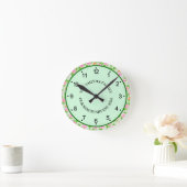 Blumen-Rosa-Rosen-Muster-23670 Runde Wanduhr (Zuhause)