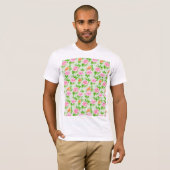 Blumen-Rosa-Rosen-Muster-23670 T-Shirt (Vorne ganz)