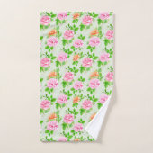 Blumen-Rosa-Rosen-Muster Badhandtuch Set (Handtuch)