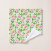 Blumen-Rosa-Rosen-Muster Badhandtuch Set (Waschlappen)