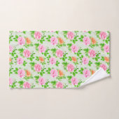 Blumen-Rosa-Rosen-Muster Badhandtuch Set (Handtuch)