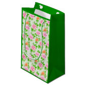 Blumen-Rosa-Rosen-Muster Kleine Geschenktüte (Vorderseite Schrägansicht)