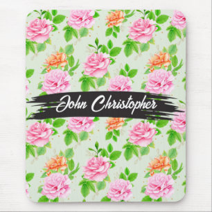 Blumen-Rosa-Rosen-Muster Mousepad