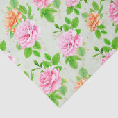 Blumen-Rosa-Rosen-Muster Seidenpapier (Detail)
