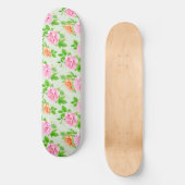 Blumen-Rosa-Rosen-Muster Skateboard (Vorderseite)