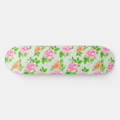 Blumen-Rosa-Rosen-Muster Skateboard (Horizontal)