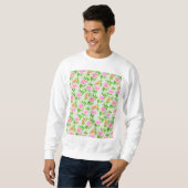 Blumen-Rosa-Rosen-Muster Sweatshirt (Vorne ganz)