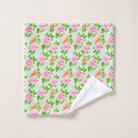 Blumen-Rosa-Rosen-Muster Waschlappen (Waschlappen)