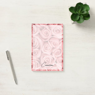 Blumen   Rosa Rosen Post-it Klebezettel