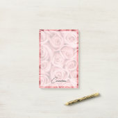 Blumen | Rosa Rosen Post-it Klebezettel (Auf Schreibtisch)