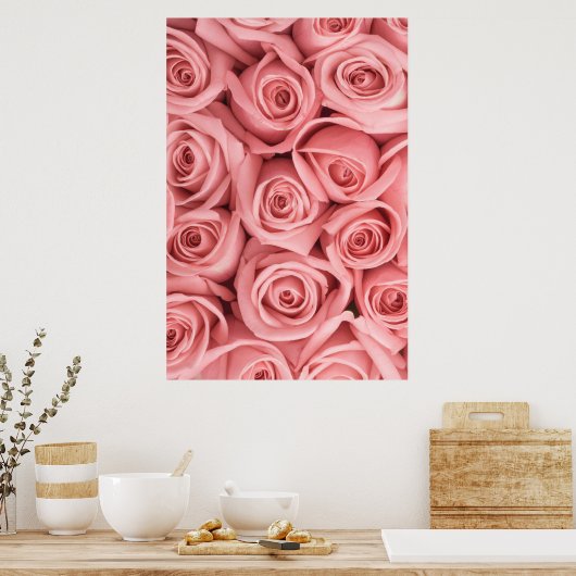 Blumen | Rosa Rosen Poster (Küche)