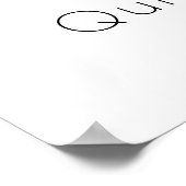 Blumen Rose Goldgrün Quinceanera Empfang Poster (Ecke)