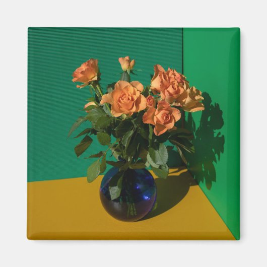Blumen | Rose in Vase Magnet (Vorne)