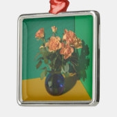 Blumen | Rose in Vase Ornament Aus Metall (Links)