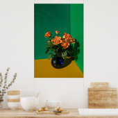 Blumen | Rose in Vase Poster (Küche)