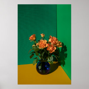 Blumen   Rose in Vase Poster