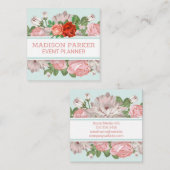 Blumen | ROSE Quadratische Visitenkarte (Vorne/Hinten)