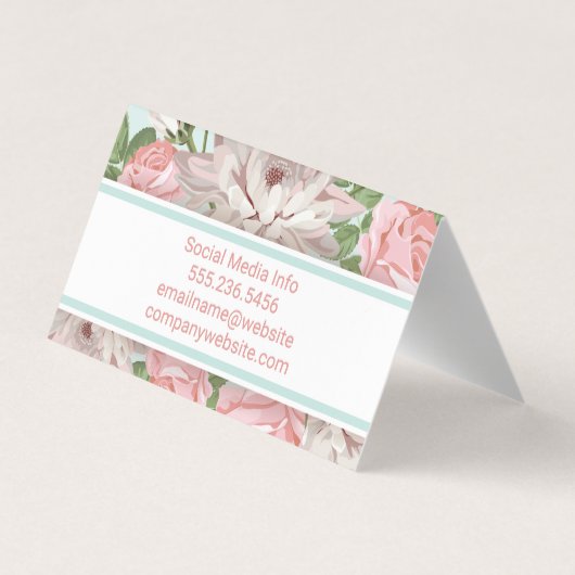Blumen | ROSE Visitenkarten (Rückseite)