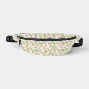 Blumen-Rosen-Blumen mit Blättern Muster-23656 Bauchtasche