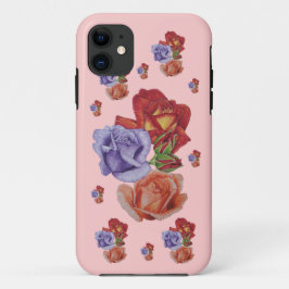 Blumen-Rosen- und Rosenknospenblumenkunst Case-Mate iPhone Hülle