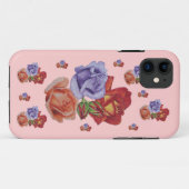 Blumen-Rosen- und Rosenknospenblumenkunst Case-Mate iPhone Hülle (Rückseite (Horizontal))