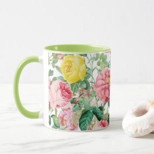 Blumen Rosen Vintage Frühlingsgarten Tasse