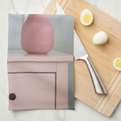 Blumen | Rosenstrahlen auf Nachtstand Geschirrtuch (Viertel Falte)