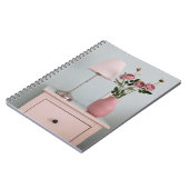 Blumen | Rosenstrahlen auf Nachtstand Notizblock (Linke Seite)