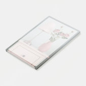 Blumen | Rosenstrahlen auf Nachtstand Post-it Klebezettel (angewinkelt)