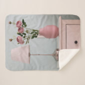 Blumen | Rosenstrahlen auf Nachtstand Sherpadecke (Vorderseite (Horizontal))