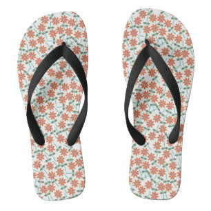 Blumen-Rot-Blumen-Muster-14200 Badesandalen