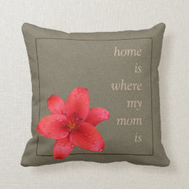 Blumen-rote Lilie für Mama Kissen