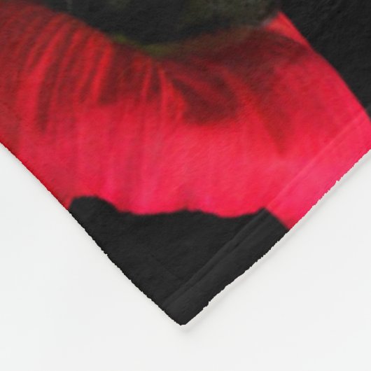 Blumen | Rote Pflaumen Fleecedecke (Ecke)