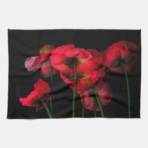Blumen Rote Pflaumen Geschirrtuch