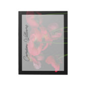 Blumen | Rote Pflaumen Notizblock (Rotiert)