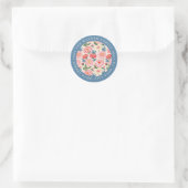 Blumen Runde Aufkleber (Tasche)