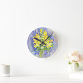 Blumen Runde Wanduhr (Zuhause)