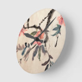 Blumen Runde Wanduhr (Winkel)