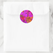 BLUMEN RUNDER AUFKLEBER (Tasche)