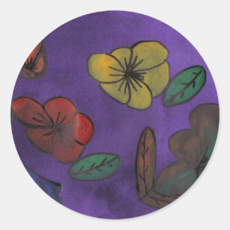 Blumen Runder Aufkleber