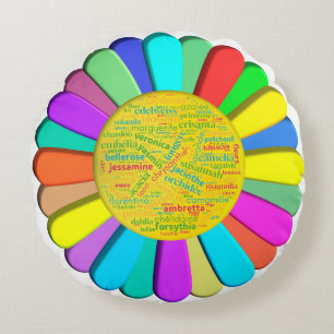 Blumen Rundes Kissen