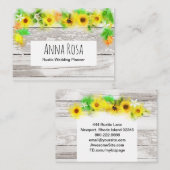 Blumen-rustikale alte Vintage hölzerne Visitenkarte (Vorne/Hinten)