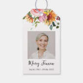 Blumen-Samenpaket-Grabmal-Funeral  Geschenkanhänger (Rückseite)