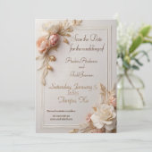 Blumen Save The Date (Stehend Vorderseite)