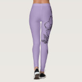 Blumen-Schablone Leggings (Rückseite)